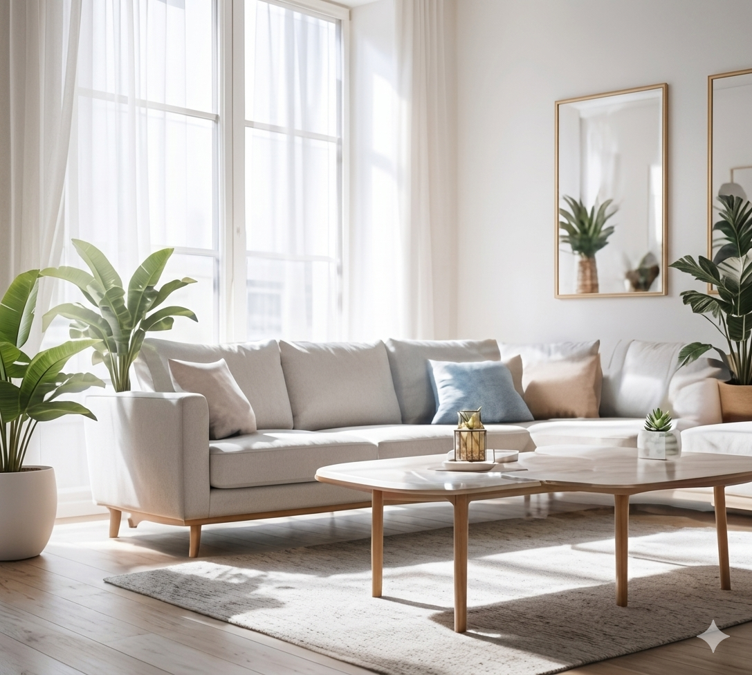 Clean living room